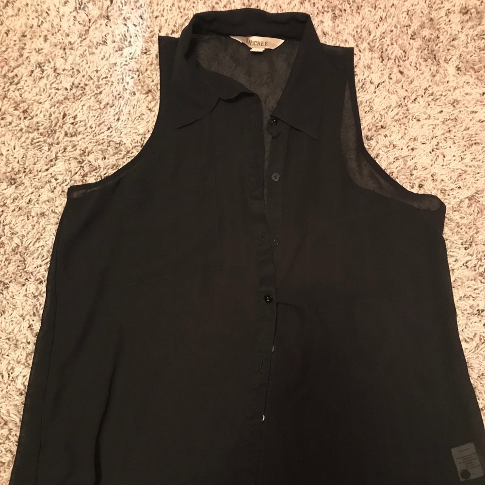 Black sheer tank top